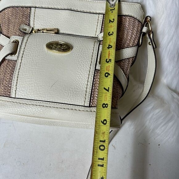 B.O.C Born Concept beige & straw weaving crossbody bag with gold tone ha… - Picture 8 of 12